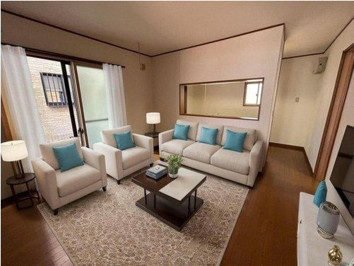 野田市尾崎　中古戸建　平成16年築　の居間・リビング