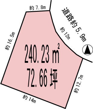 各務原市鵜沼台1丁目の土地図