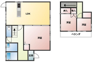 【間取り】 | 荒尾市東屋形4丁目　中古戸建て