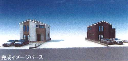 相模原市中央区松が丘１丁目　新築戸建全2棟　2号棟　の外観パース