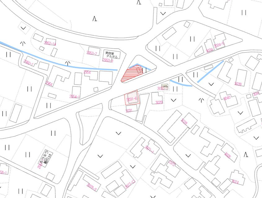 都城市山田町山田の売地の土地図