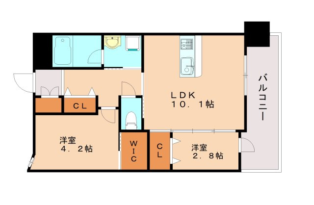 GENOVIA神戸新開地駅前の間取り