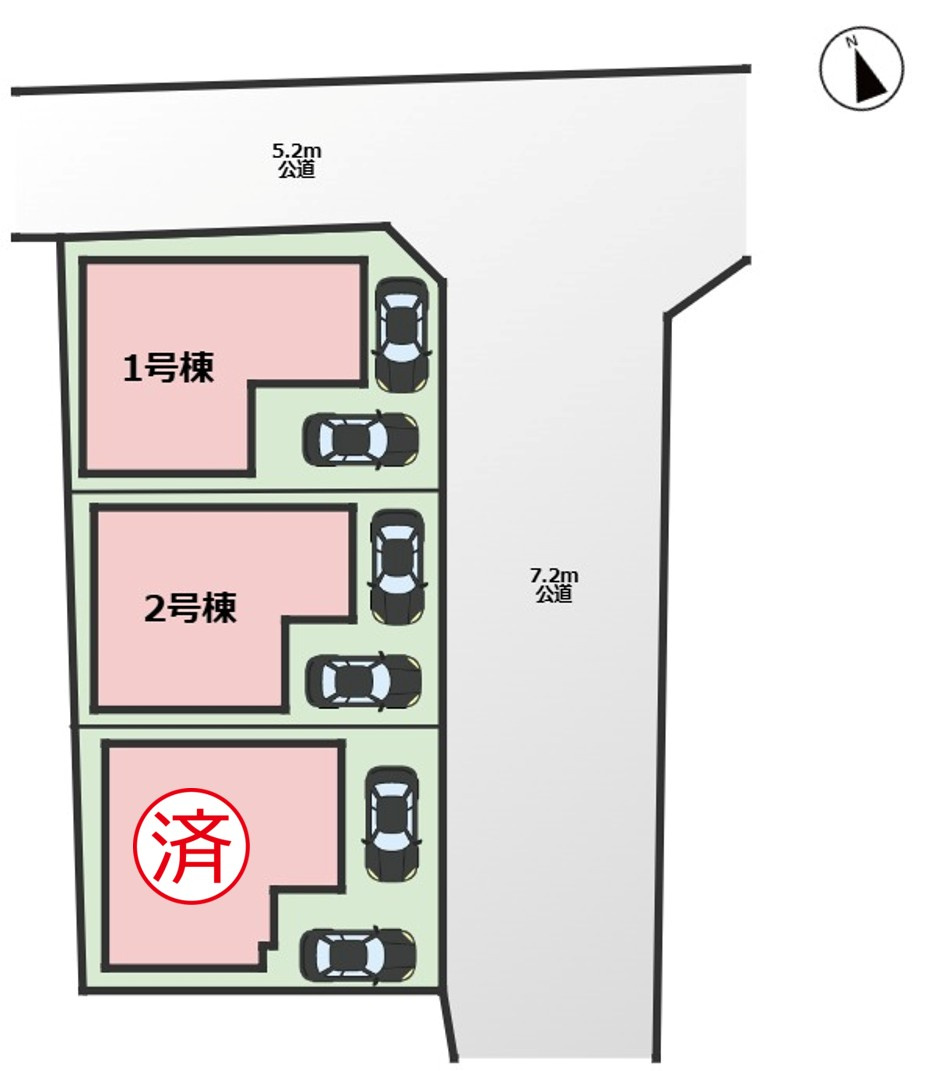 Terrechez千種区城木町1期｜名古屋市の戸建ならホームアップの区画図