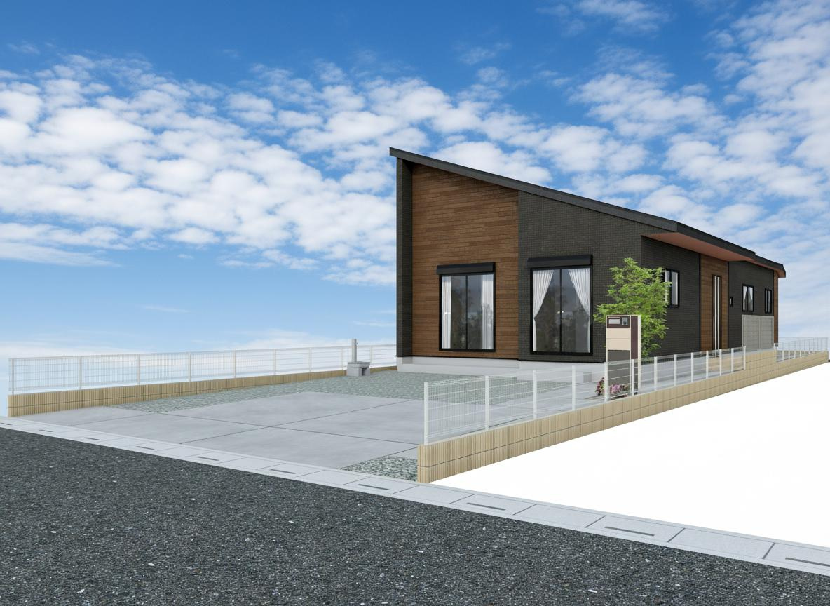 新築戸建・新築建売　行田市桜町1丁目【長期優良住宅】東小・長野中の外観パース|完成予想図