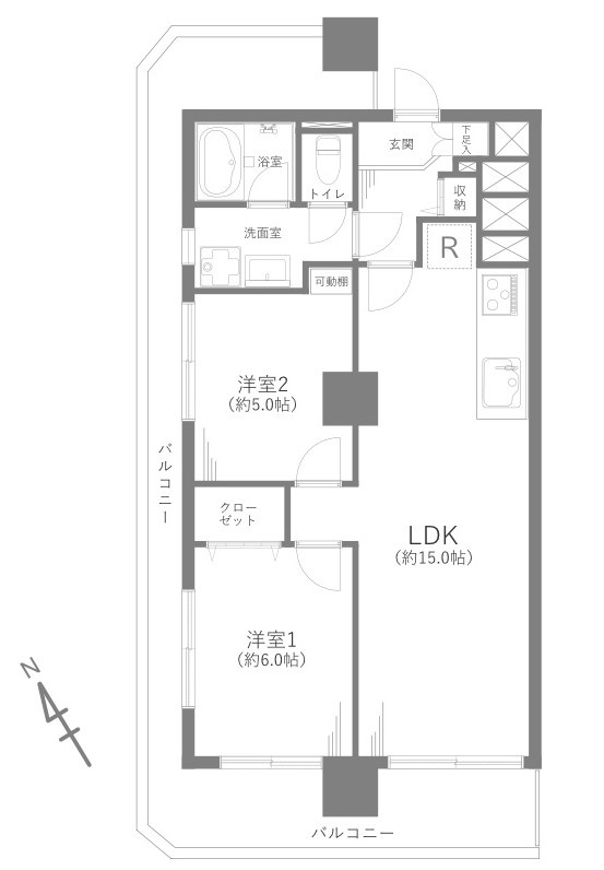 ユテライズ根岸の間取り