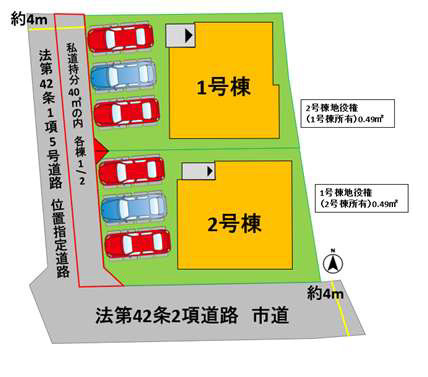 よかタウン／中央区帯山5丁目1期／1号棟の区画図