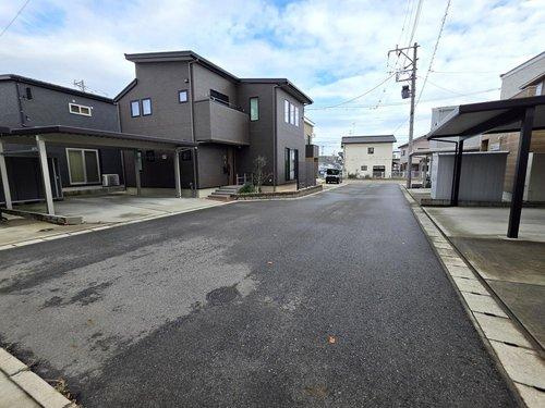 新潟市西区善久の前面道路含む現地写真