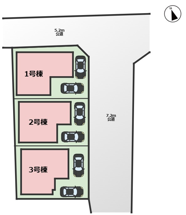 Terrechez千種区城木町1期｜名古屋市の戸建ならホームアップの区画図