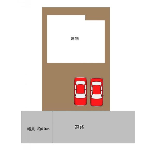 筑西市下岡崎　中古戸建の区画図