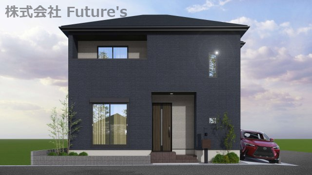 三郷市戸ケ崎1丁目　新築戸建　全1棟の外観パース|【外観パース】お子様の通学も安心な小学校まで徒歩4分