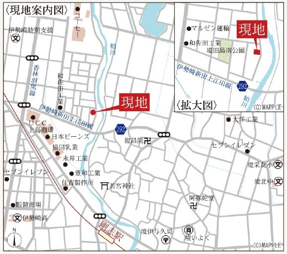 新築戸建・新築建売　伊勢崎第1境伊与久　境采女小・境北中の地図