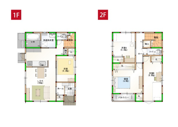 香美市土佐山田町東本町2丁目 ⑬ 新築戸建ての間取り
