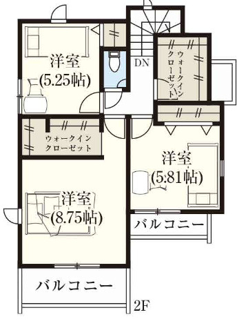 【仲介手数料無料】狭山市柏原２１期全５棟１号棟　狭山市の新築なら西武ハウジングの間取り