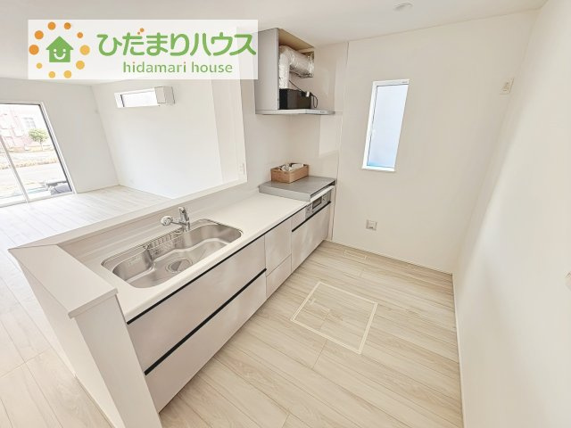 【キッチン】 | 我孫子市南青山第１期　新築戸建 | 料理をしながらでも、ご家族との会話を楽しめる対面式キッチン♪