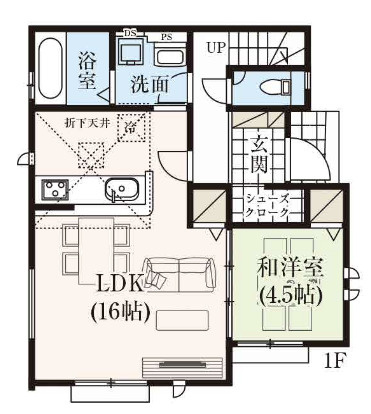 【仲介手数料無料】狭山市柏原２１期全５棟２号棟　狭山市の新築なら西武ハウジングの間取り