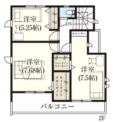 【仲介手数料無料】狭山市柏原２１期全５棟２号棟　狭山市の新築なら西武ハウジングの間取り