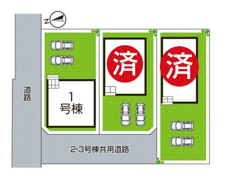 西脇市郷瀬町　第2期　新築一戸建ての区画図|全3区画