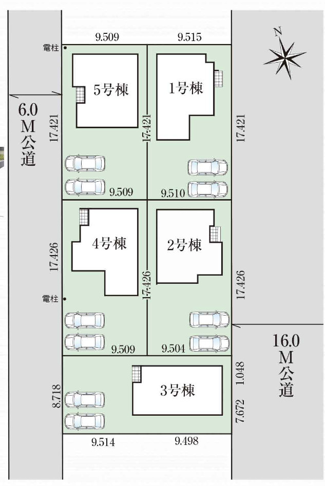 【仲介手数料無料】狭山市柏原２１期全５棟３号棟　狭山市の新築なら西武ハウジングの区画図