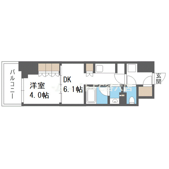 【間取り】 | ザ・パークハビオ谷町六丁目クロス