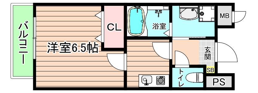 大阪市都島区中野町４丁目の賃貸マンションの間取り