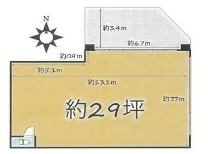 川島松園町店舗の間取り