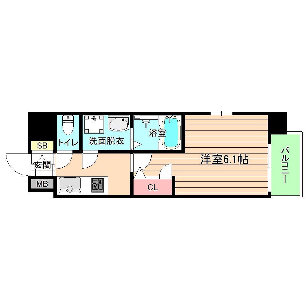 大阪市都島区中野町２丁目の賃貸マンションの間取り