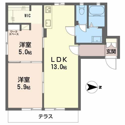 ハイツハーモニー　Ａの間取り