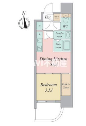 セレニテフラン谷町四丁目アリエの間取り