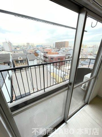 松栄大正ハイツのバルコニー