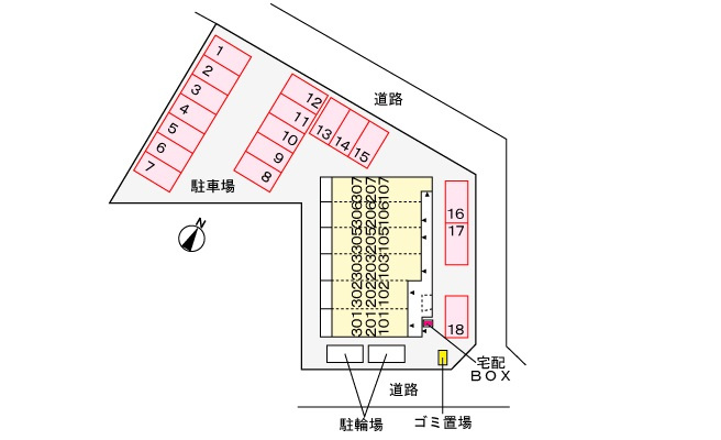 ヒカルサ豊橋小池の駐車場