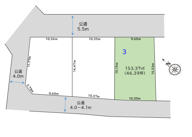 《3号地　区画図》