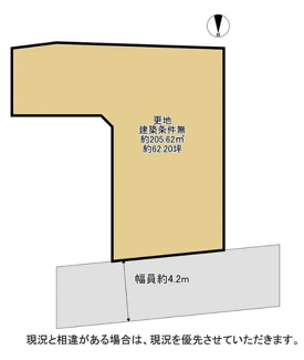 【土地図】 | 枚方市東香里元町　売り土地