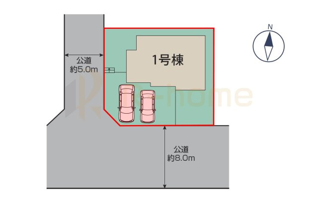 牛久市田宮町15期　新築戸建て　1号棟の区画図|大きなお買い物だからこそ、メリット・デメリットを伝えさせて頂きます。
R-homeにお任せください♪