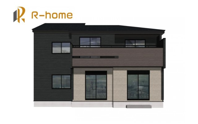 牛久市田宮町15期　新築戸建て　1号棟の外観パース|2026年3月完成予定！近隣の同仕様完成物件をご見学いただけます♪