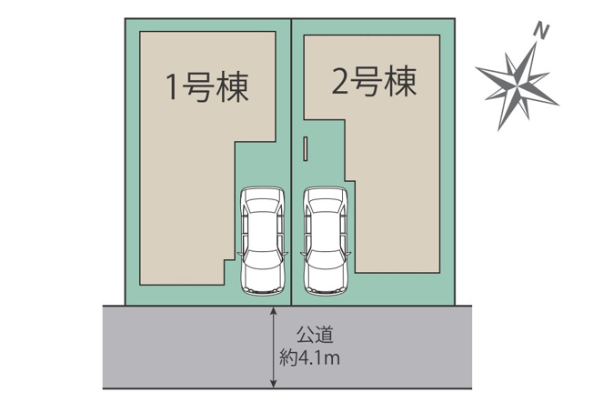 【区画図】 | 福岡市早良区荒江3丁目　2号棟（全2棟）【仲介手数料無料・0円】 | 区画図です。2号棟