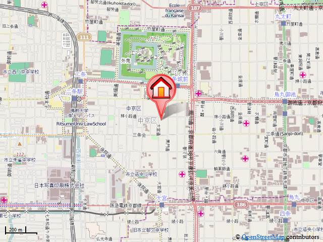 サンフローラ三条大宮の地図