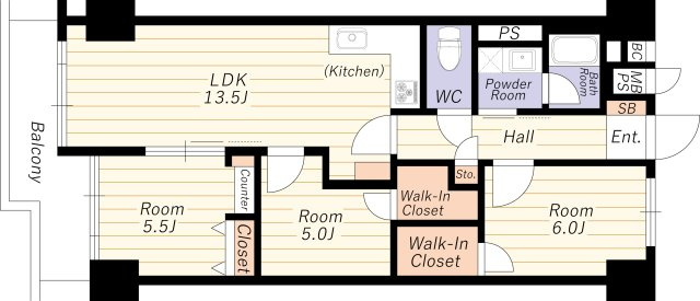 【間取り】 | 新北野第３コーポ | 令和７年１２月室内全面リフォーム済・ペット飼育可・上層階・陽当り通風眺望良好・淀川花火を鑑賞できます♪