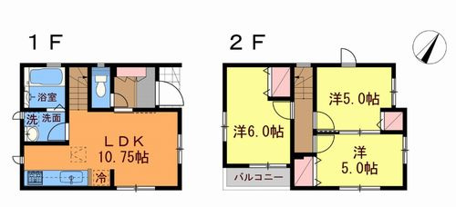 【間取り】 | 【仲介手数料０円】相模原市南区東大沼4丁目　新築一戸建て