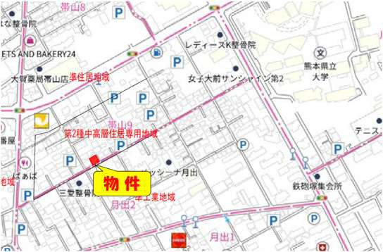 よかタウン／中央区帯山9丁目1期／1号棟の地図