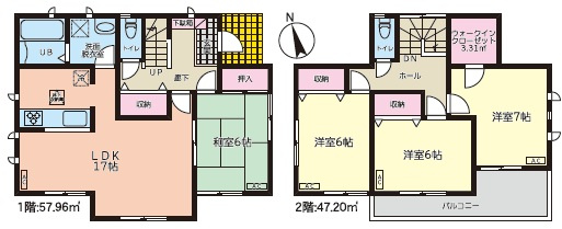 野田市中野台　中古売戸建の間取り|ファミリータイプの4LDKの間取り！「そろそろ子供部屋を持たせてあげたい・・・」そんなご家族にオススメの物件です(^^)/
