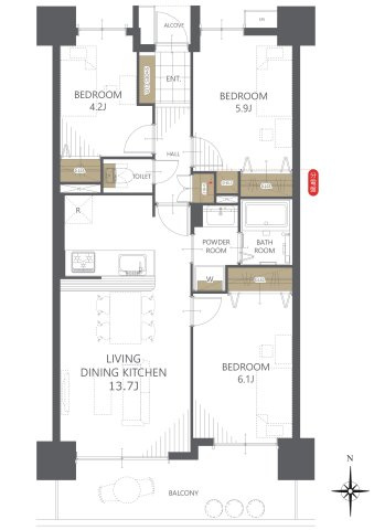 【間取り】グリーンコーポ豊田 