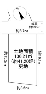 【土地図】 | 川西市新田１丁目　建築条件無土地