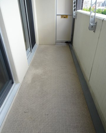 熊本市中央区水道町の賃貸マンションのバルコニー