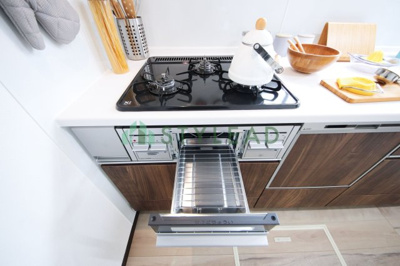 【キッチン】 | 戸建 | 魚焼きグリル付きガスコンロ