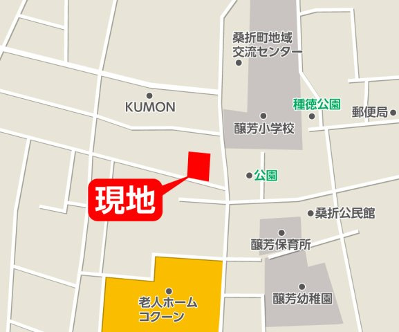 新築戸建・新築建売　伊達郡桑折町4期　醸芳小・醸芳中の地図|現地案内図