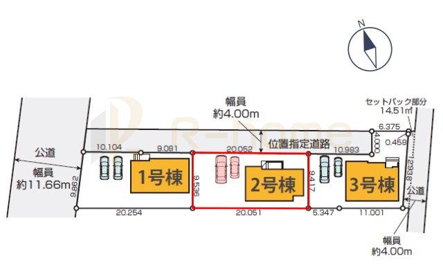水戸市小吹町2期　新築戸建て　2号棟の区画図|大きなお買い物だからこそ、メリット・デメリットを伝えさせて頂きます。
R-homeにお任せください♪