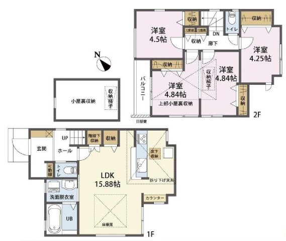 三鷹市牟礼７丁目 中央線 吉祥寺駅 新築戸建の間取り