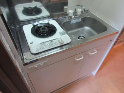 ポルトボヌールのキッチン|ガス１口コンロ