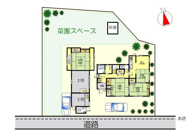 丹波市山南町小野尻の中古一戸建の区画図