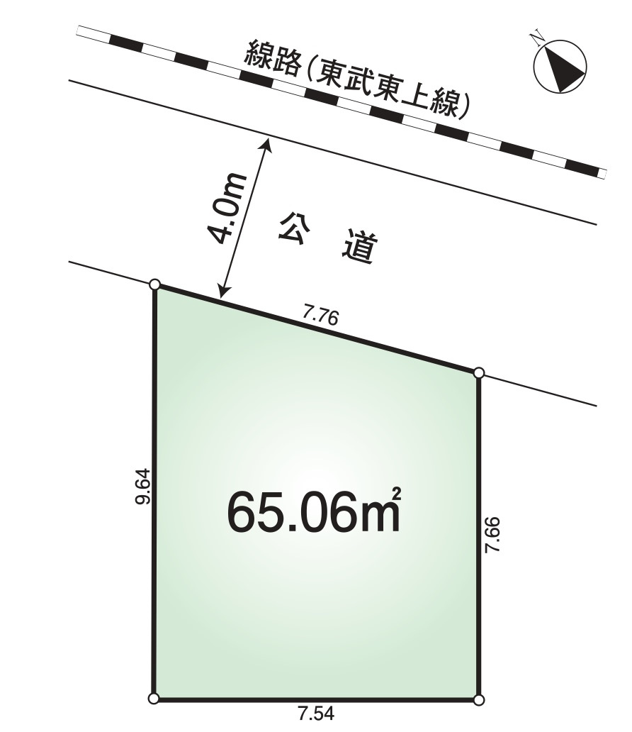 敷地面積19坪　売地　川越市藤間